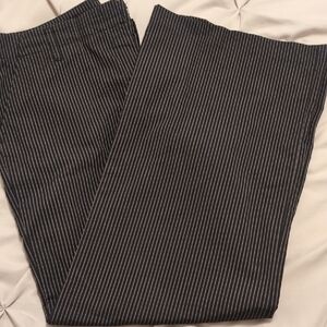Women's Black Striped Trousers